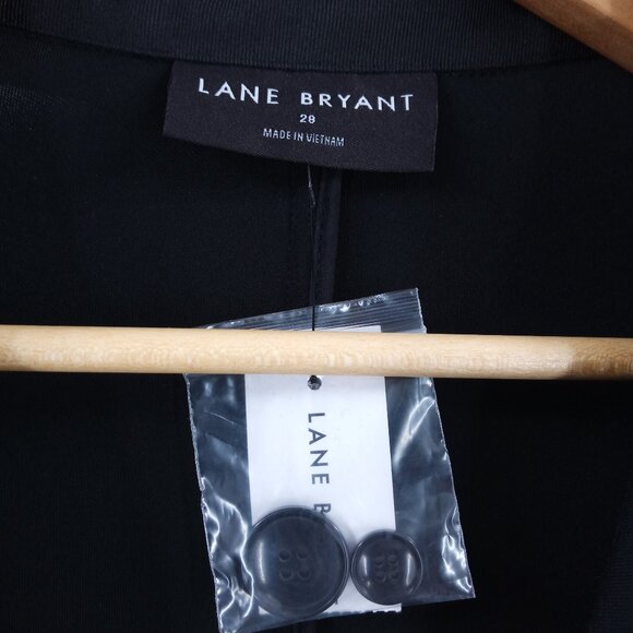 Lane Bryant Black Knit One Button Blazer Size 28 Stretch Career Business New NWT - Picture 13 of 13